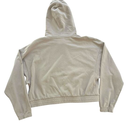 Nike Jordan Loose Fit Crop Hoodie Grey M | Jumpman Flight Logo | 100% Cotton - Picture 4 of 9